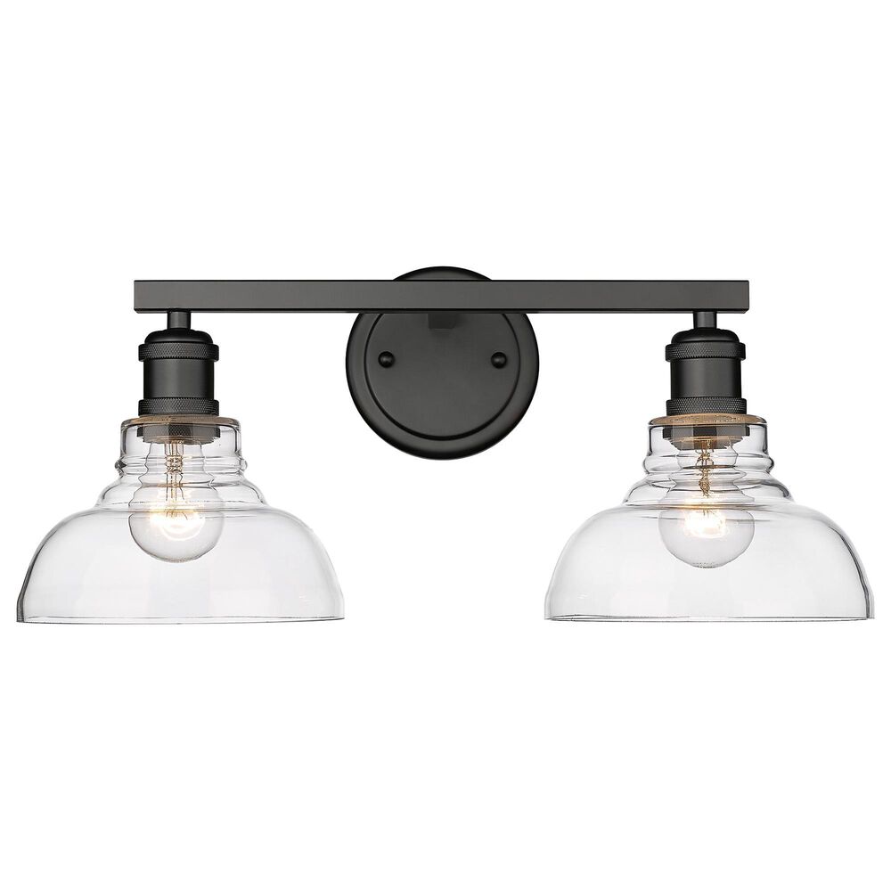 Golden Lighting Carver 2-Light Bath Vanity in Matte Black, , large