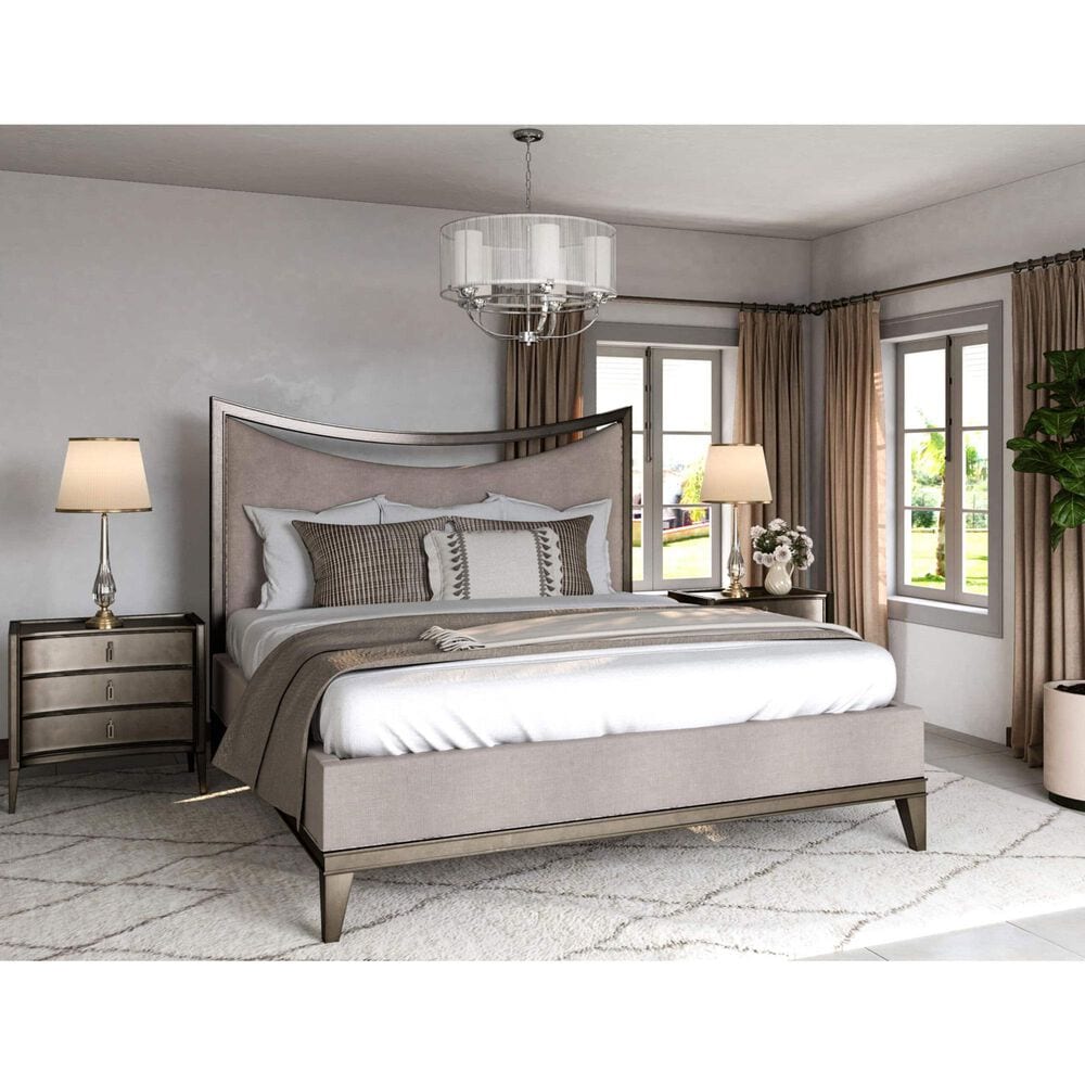 Vantage Cove Queen Upholstered Bed in Mushroom, , large
