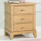 St Claire Home Today"s Traditions 3 Drawer Nightstand in Natural Hickory, , large