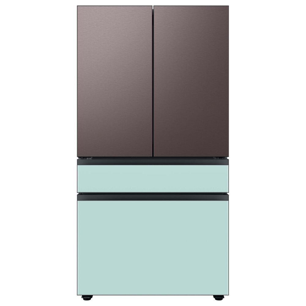 Samsung Bespoke Bespoke 4-Door French Door Refrigerator Bottom Panel in Morning Blue Glass, , large