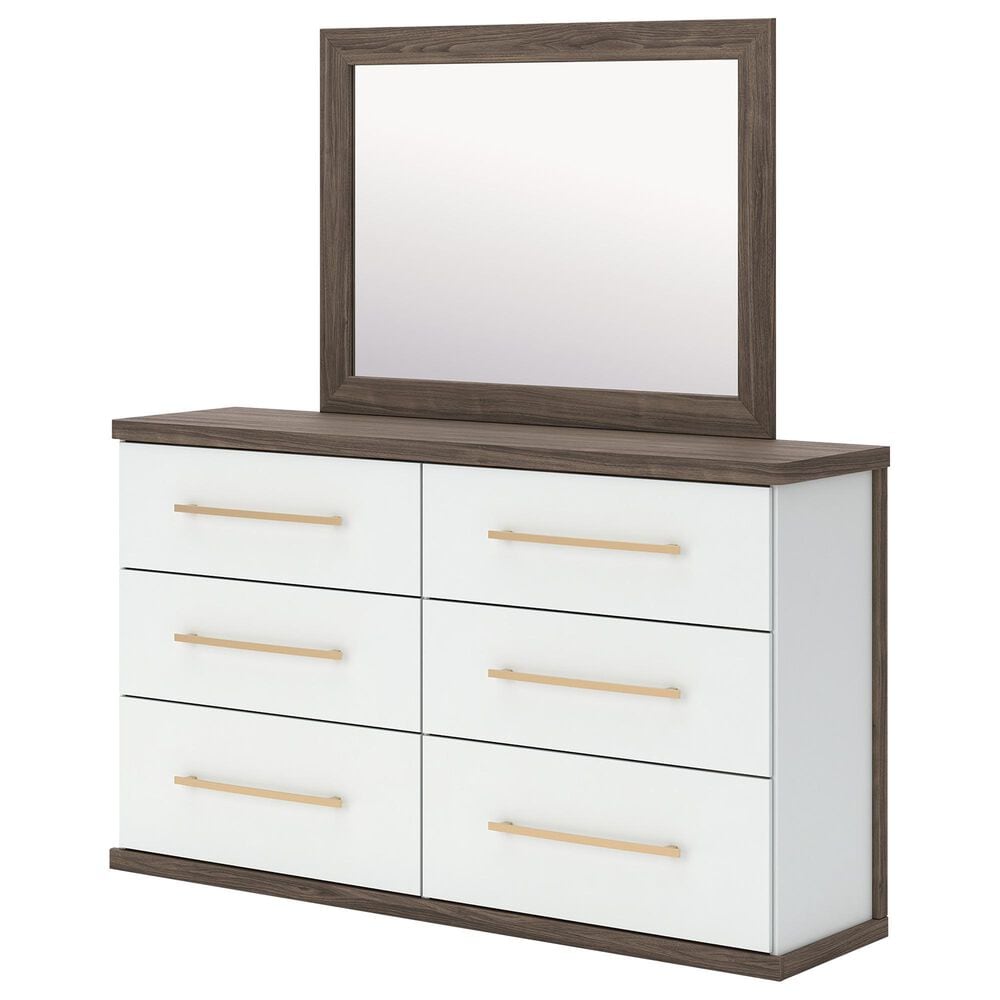 Ashley Kendanport Dresser and Mirror in Brown, , large