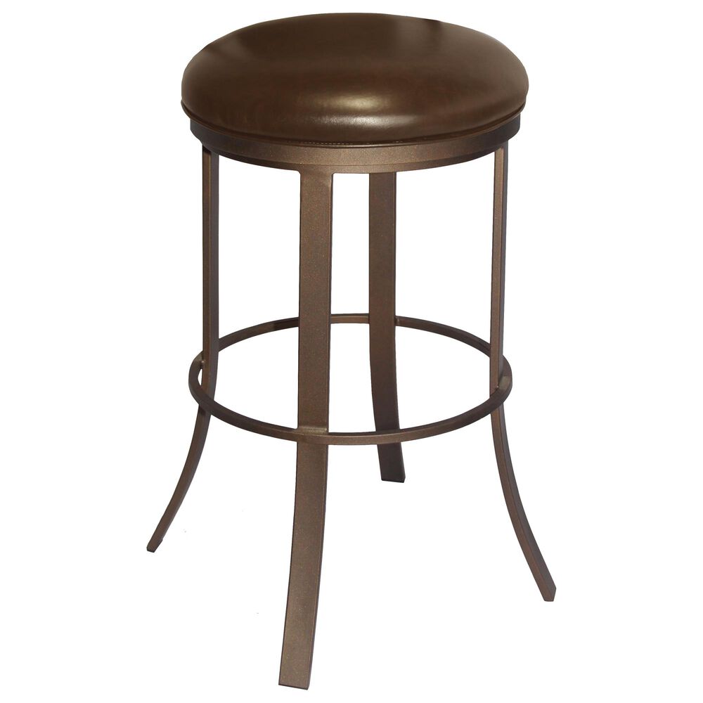 Delaware Dining Bailey 26" Swivel Barstool in Sun Bronze/Dark Brown, , large