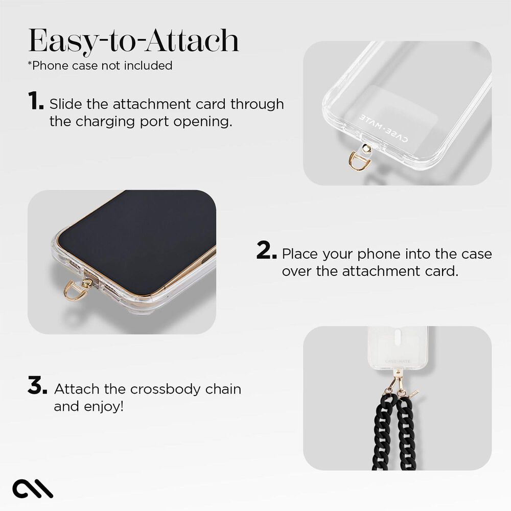 Case-Mate Crossbody Phone Chain in Black, , large