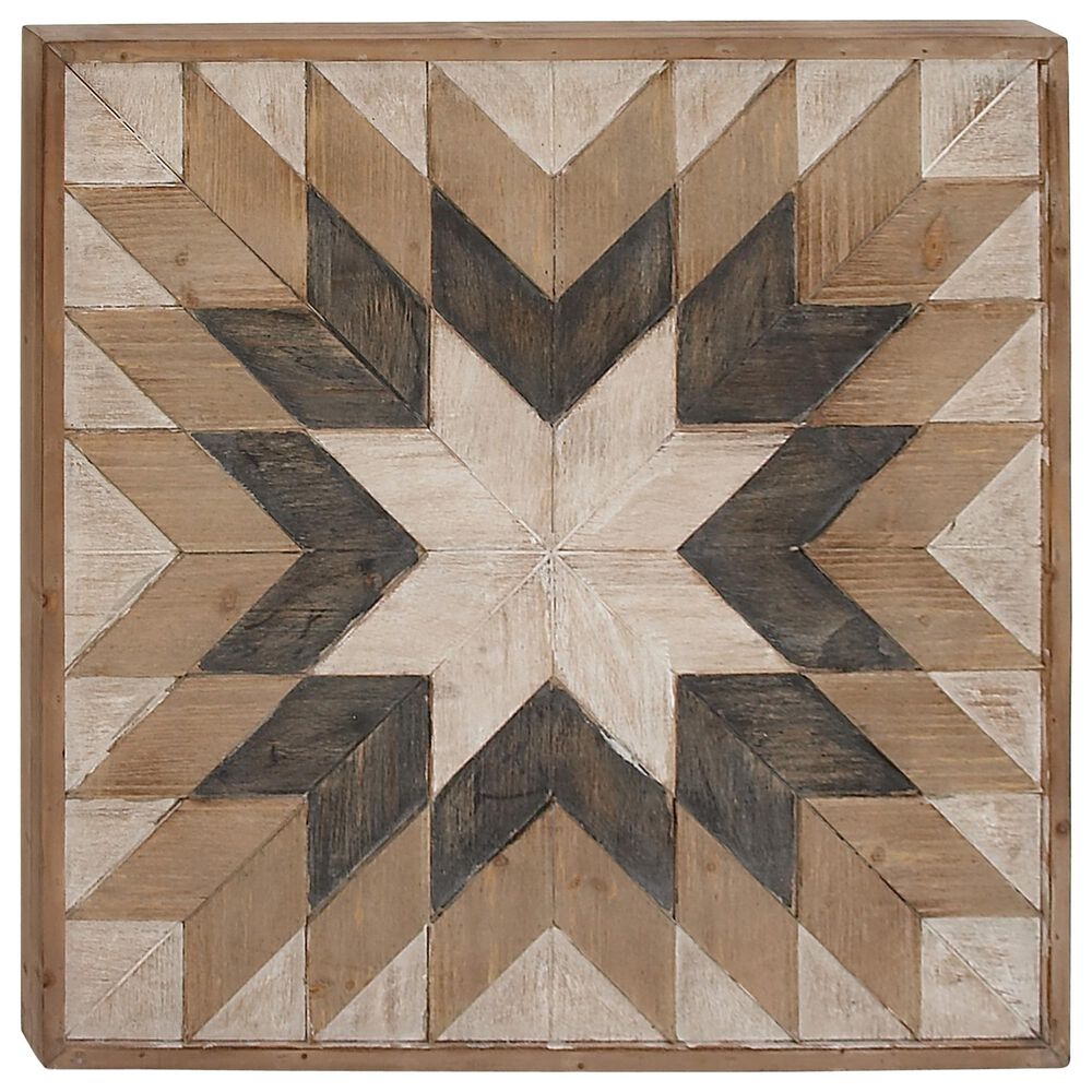 Maple and Jade 30" x 30" Southwest Abstract Wall Decor in Brown, White and Gray, , large