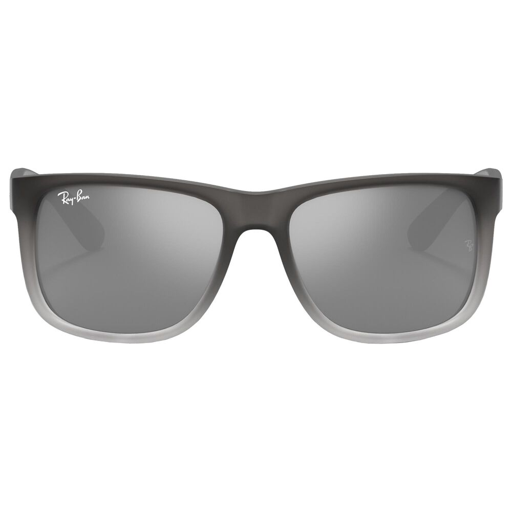 Ray-Ban Justin Sunglasses with Silver Lenses in Matte Grey, , large