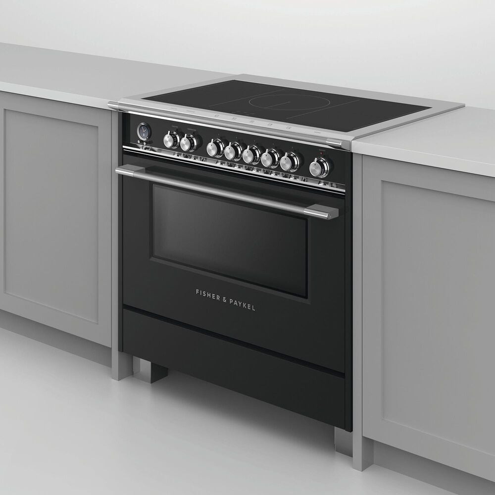 Fisher &amp; Paykel 36&quot; Classic Induction Range with 5 Burners in Black, , large