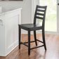 Linon Home Decor Flynn 22" Counter Stool in Black, , large