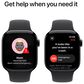 Apple Watch Series 10 GPS + Cellular 42mm Jet Black Aluminum Case with Black Sport Band - S/M, , large