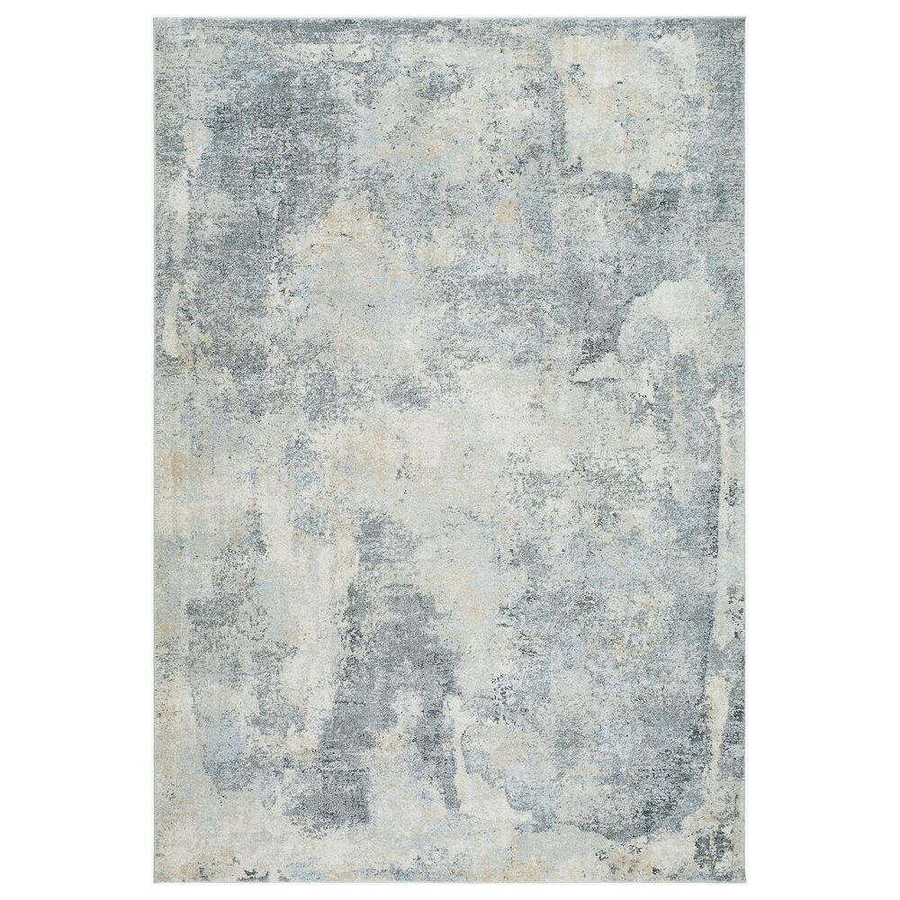 Surya Avellino 6"7" x 9"2" Gray, Light Beige, Deep Teal, Pale Blue, Tan, Denim and Light Olive Area Rug, , large