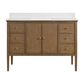 37B Heston 48" Single Bathroom Vanity in Kona with White Composite Stone Top and Backsplash, , large