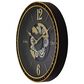 Yosemite Home Decor Matte Gear Wall Clock in Matte Grey, Silver and Gold, , large