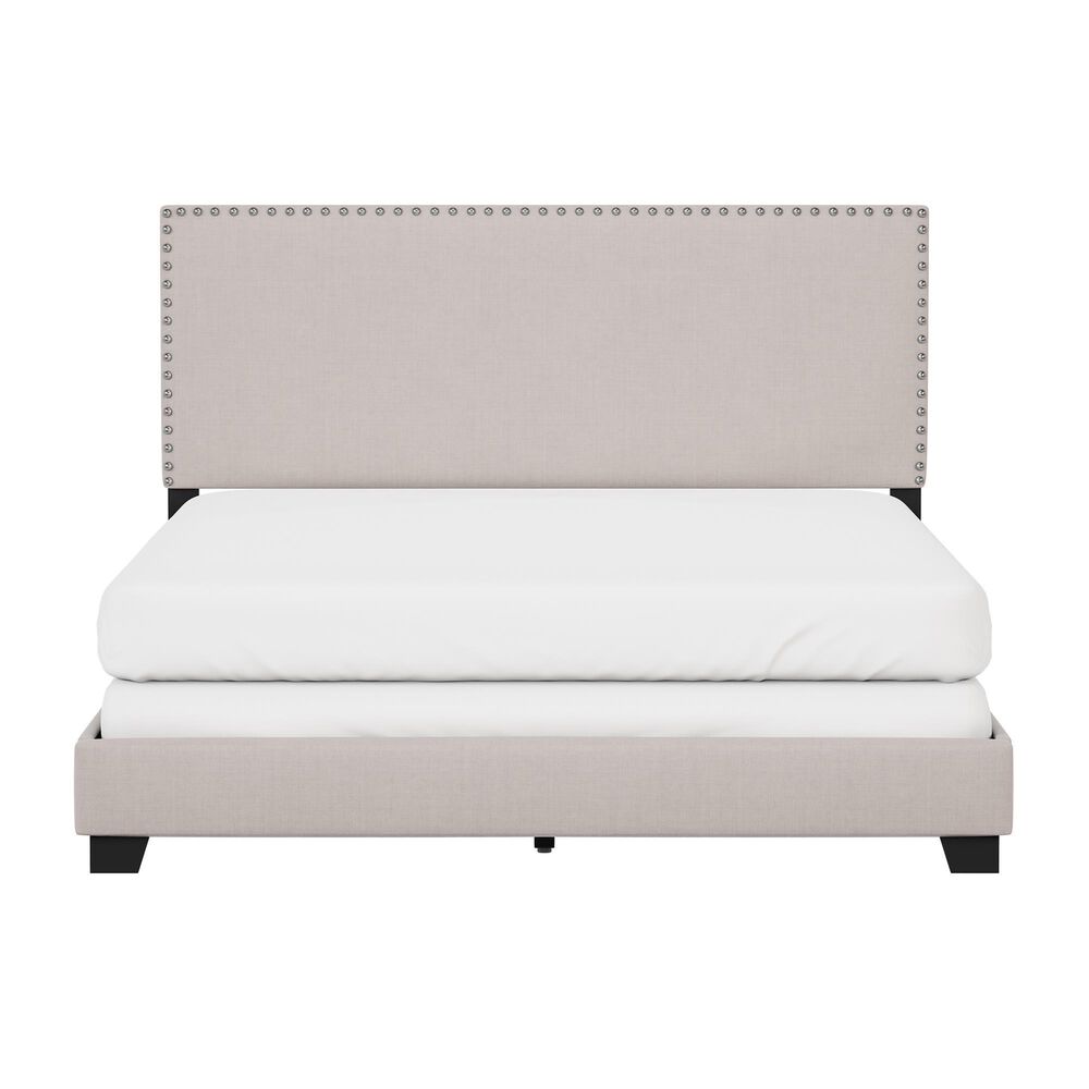 Richlands Furniture Willow Queen Upholstered Panel Bed in Gray Fog, , large