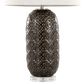 Grandview Gallery Onyx Ceramic Table Lamp in Dark Grey, Brushed Nickel and Clear, , large