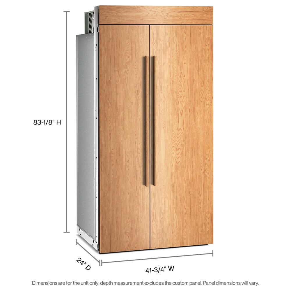 KitchenAid 25.5 Cu. Ft. Built-In Side-by-Side Refrigerator with Platinum Interior in Panel Ready, , large