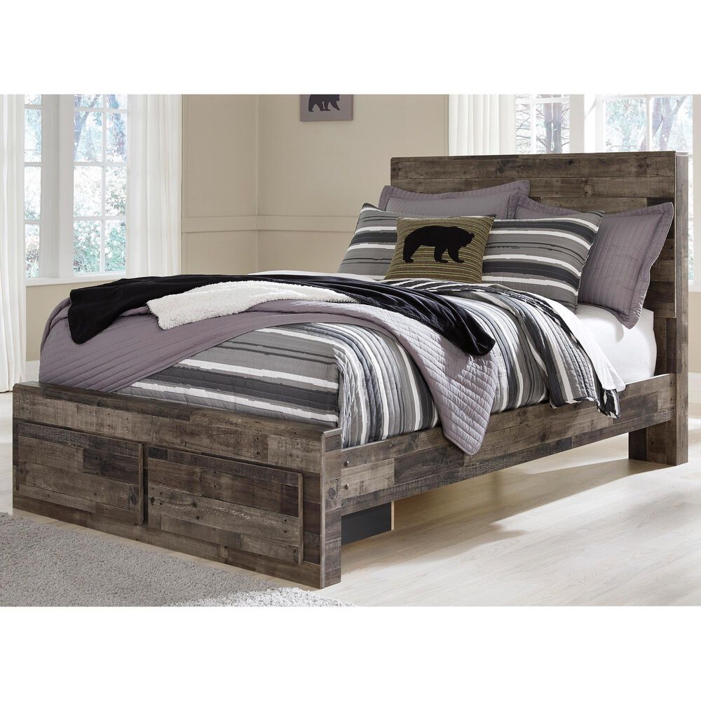 Ashley Derekson Full Panel Bed with 2 Storage Drawers in Multi Gray, , large