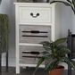 Maple and Jade 3-Drawer Side Table in White and Taupe, , large