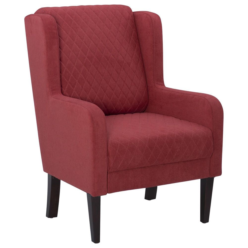 Linon Home Decor Jerika Accent Chair in Rust, , large