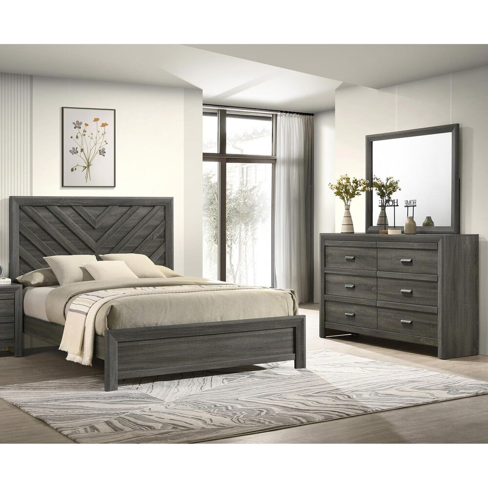 Crown Mark Valor 3-Piece Queen Bedroom Set in Gray, , large