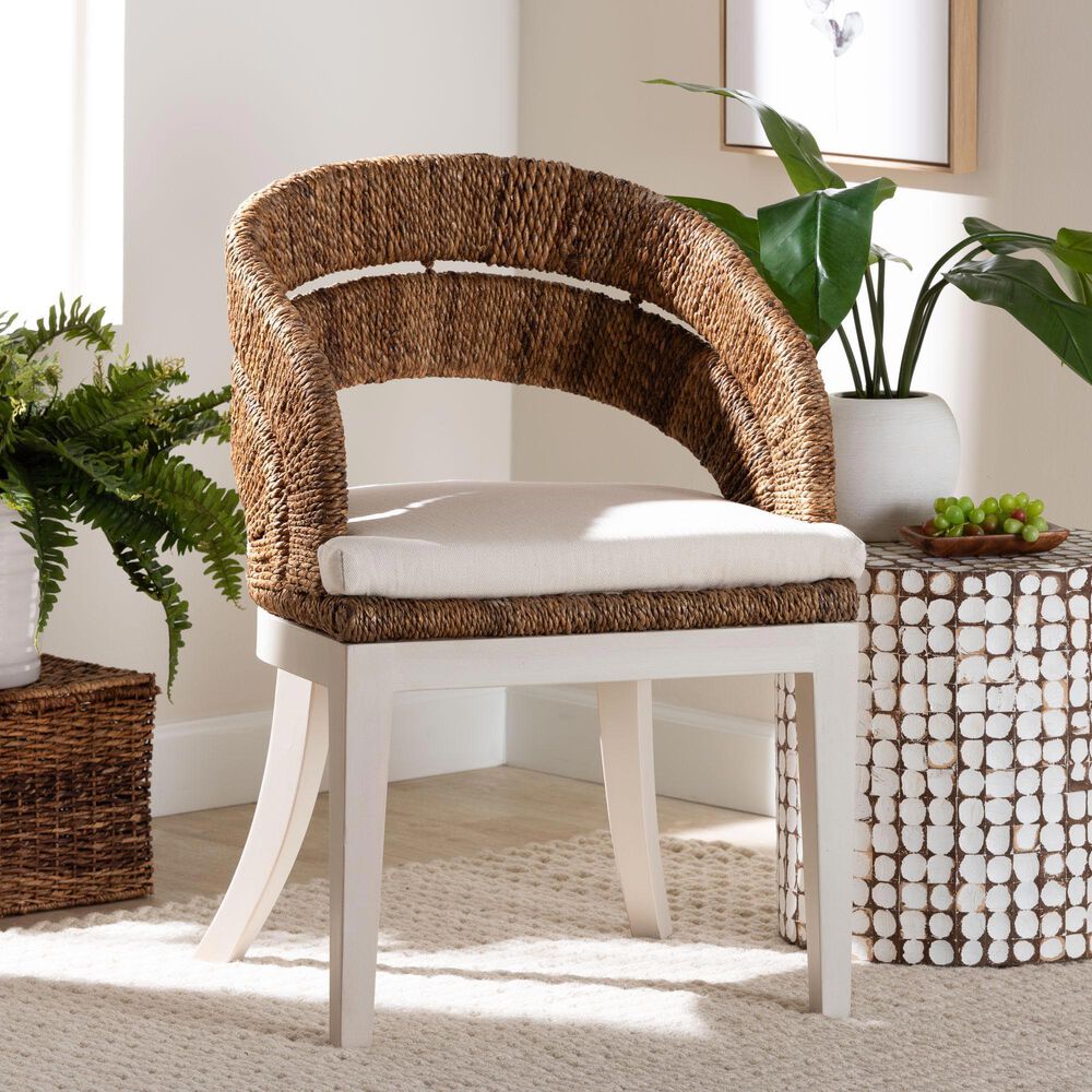Baxton Studio Ubud Arm Chair in Natural, , large