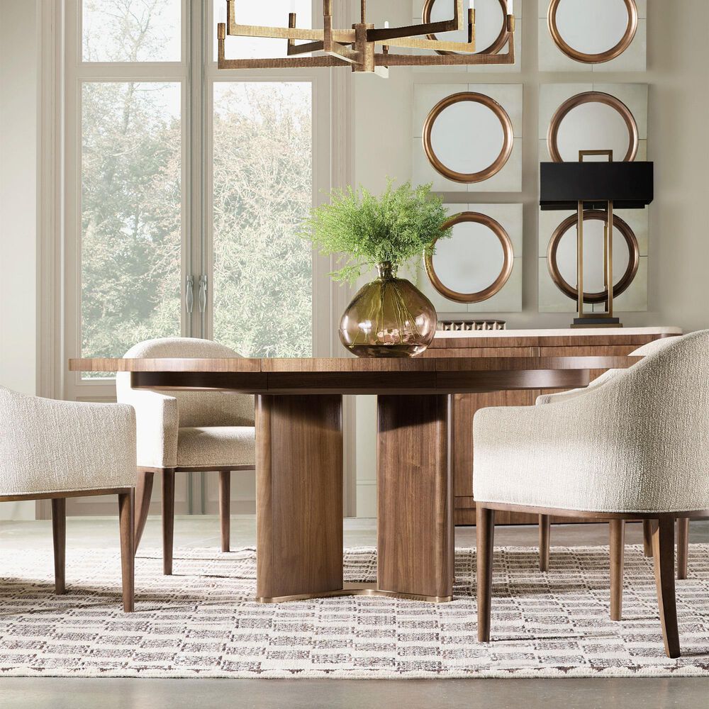 Hooker Furniture Eleana 5-Piece Round Dining Set in Light Caramel, , large