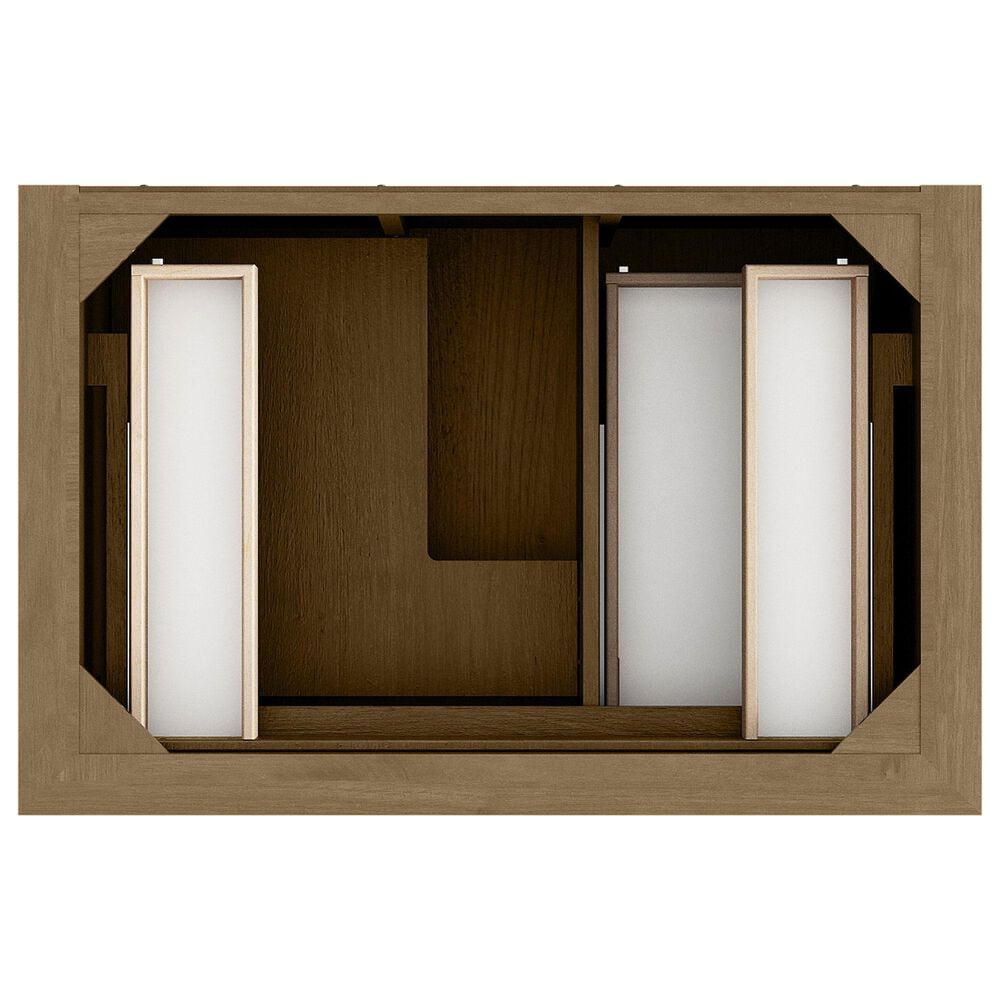 James Martin Vanities Brookfield 36" Single Bathroom Vanity in Honey Oak with 3 cm Victorian Silver Quartz Top and Rectangular Sink, , large