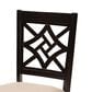 Baxton Studio Nicolette Side Chair with Sand Cushion in Dark Brown (Set of 2), , large