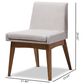 Baxton Studio Nexus Side Chair with Greyish Beige Cushion in Walnut Brown (Set of 2), , large
