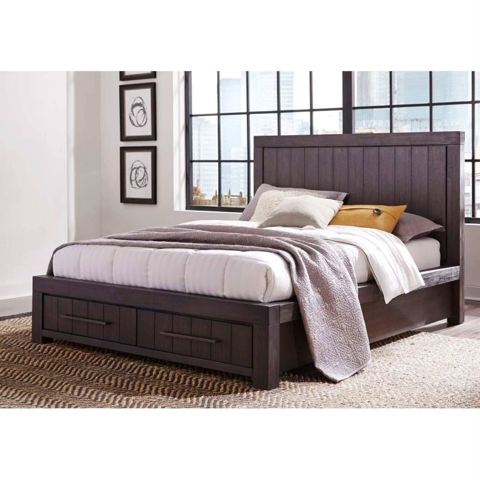 Urban Home Heath King Bed in Basalt Gray NFM