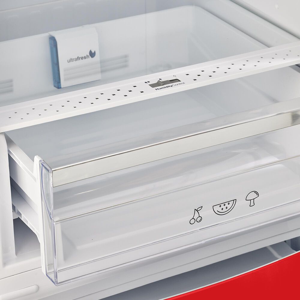 Unique Appliances Classic Retro 12 Cu. Ft. Bottom Freezer Regfrigerator In Candy Apple Red, , large