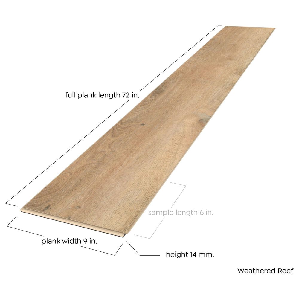 Cali Flooring Longboard Icons Weathered Reef 9" x 72" Luxury Vinyl Plank, , large