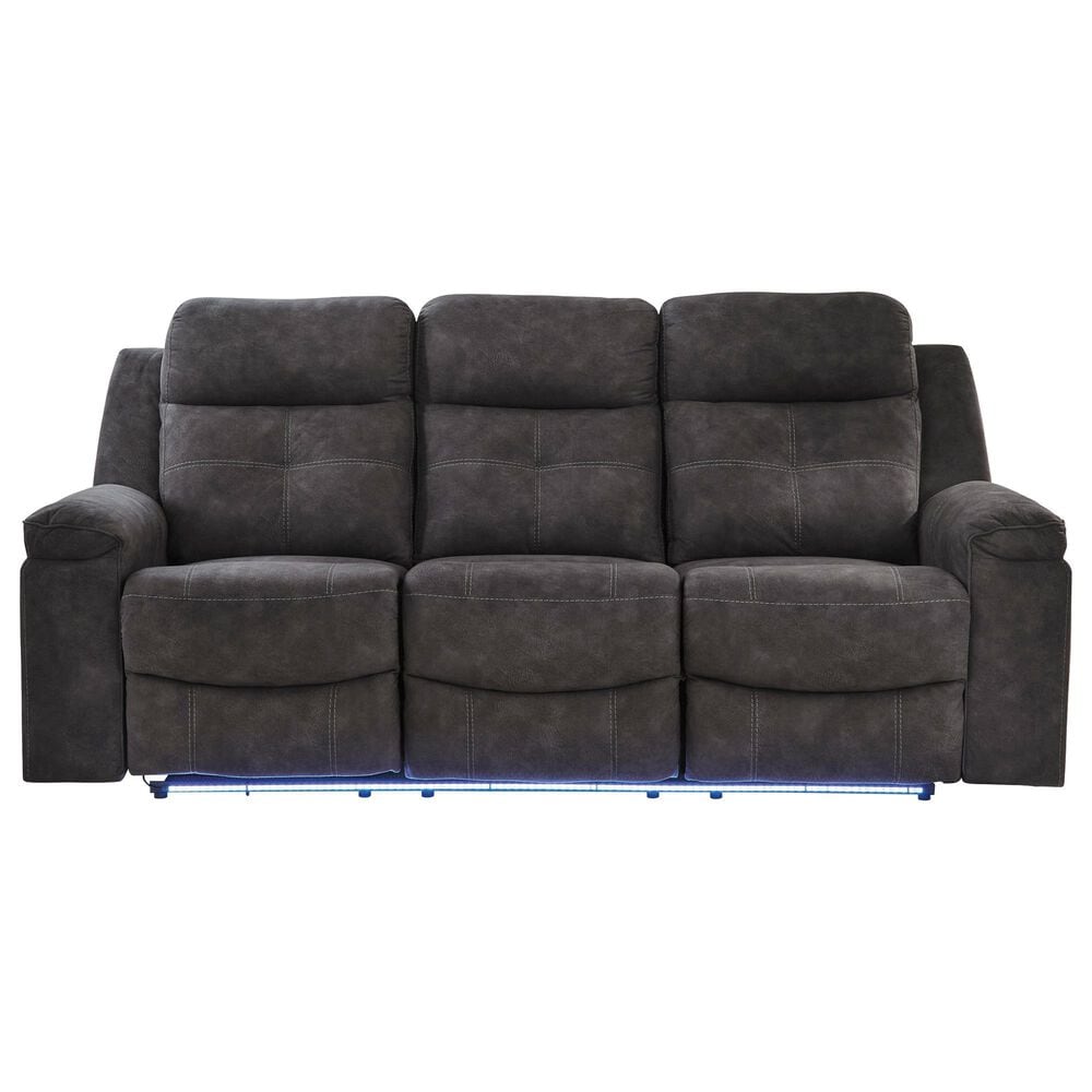 Ashley Brysonview Manual Reclining Sofa in Charcoal, , large