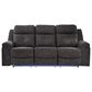 Ashley Brysonview Manual Reclining Sofa in Charcoal, , large