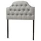 Baxton Studio Morris Twin Upholstered Headboard in Grey, , large