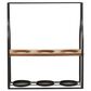 Maple and Jade 16" Farmhouse Metal Wine Holder in Black, , large