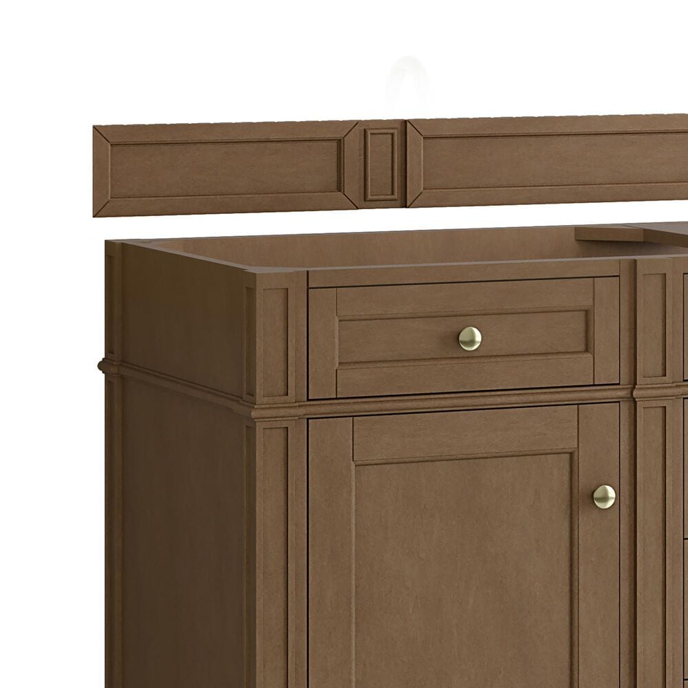 James Martin Brittany 60" Double Bathroom Vanity Cabinet in Pecan, , large