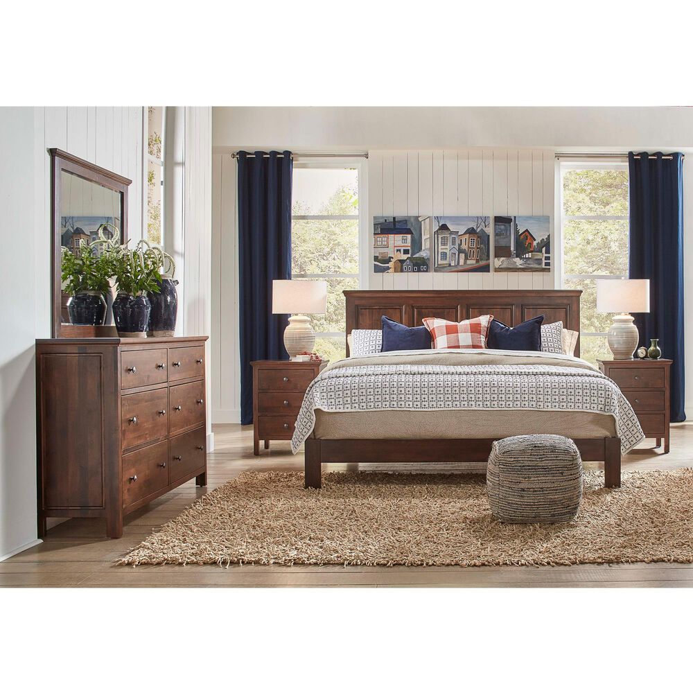 Archbold Furniture Heritage 3 Drawer Wide Nightstand in Brown Mahogany, , large