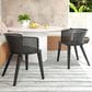 Hearth and Haven Milan Outdoor Dining Chair in Black (Set of 2), , large