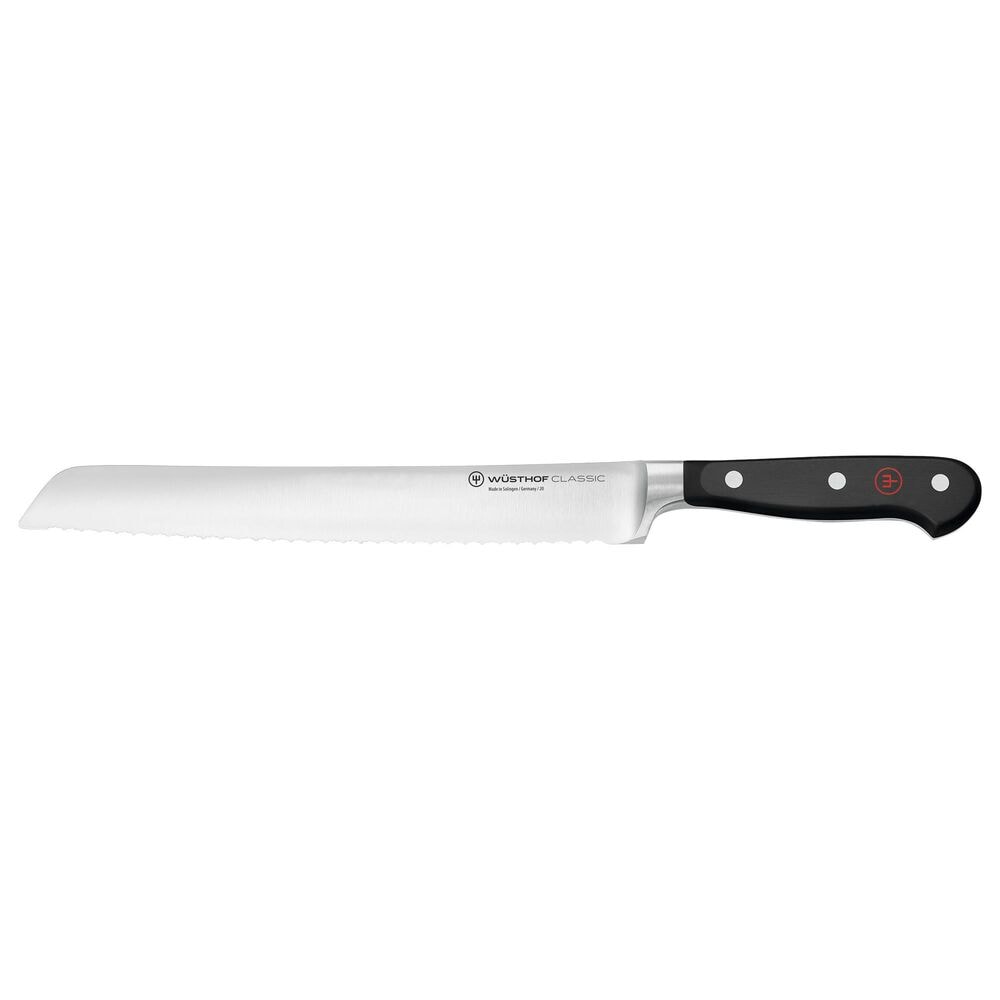 Wusthof Classic 9" Double-Serrated Bread Knife in Stainless Steel and Black, , large