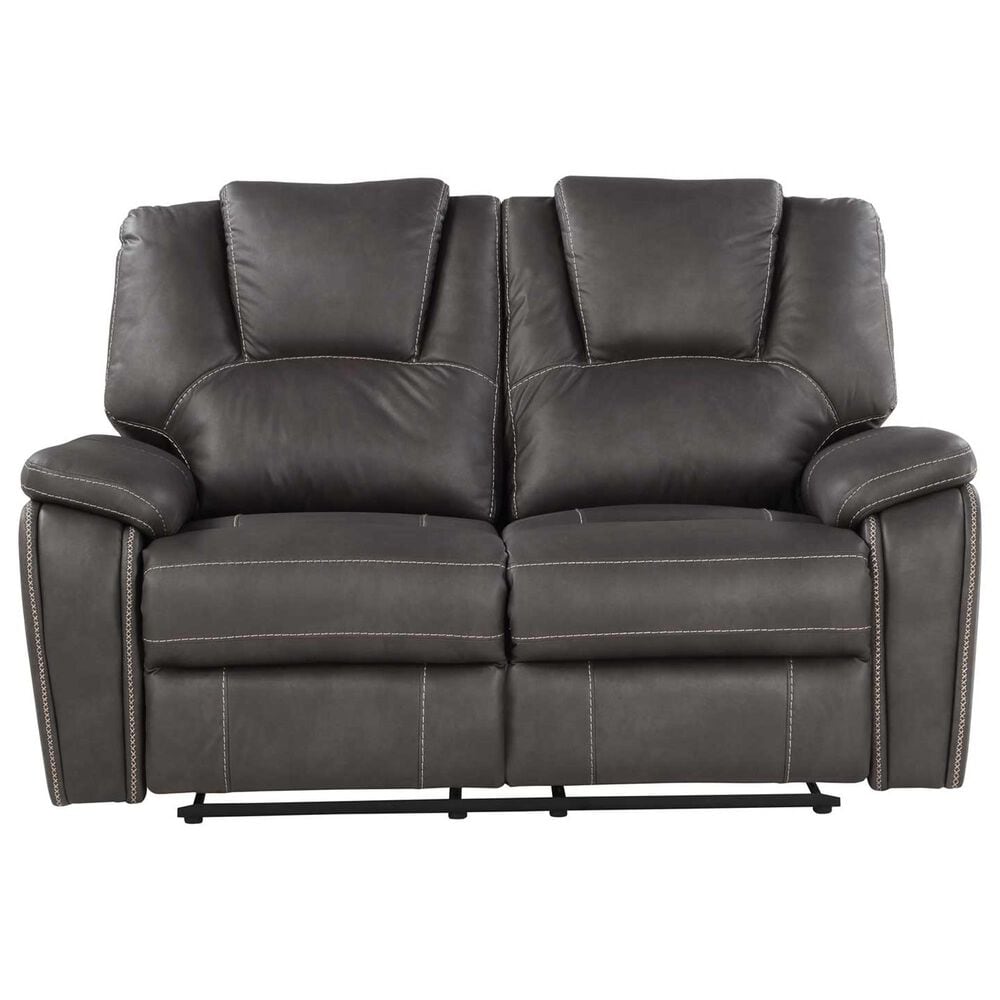 Steve Silver Katrine Manual Reclining Loveseat in Charcoal, , large