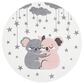 Safavieh Carousel CRK195 5"3" Round Ivory and Pink Kids  Area Rug, , large