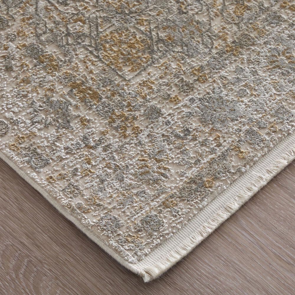 Feizy Cadiz Beige and Gray 3'1" x 10' Runner, , large