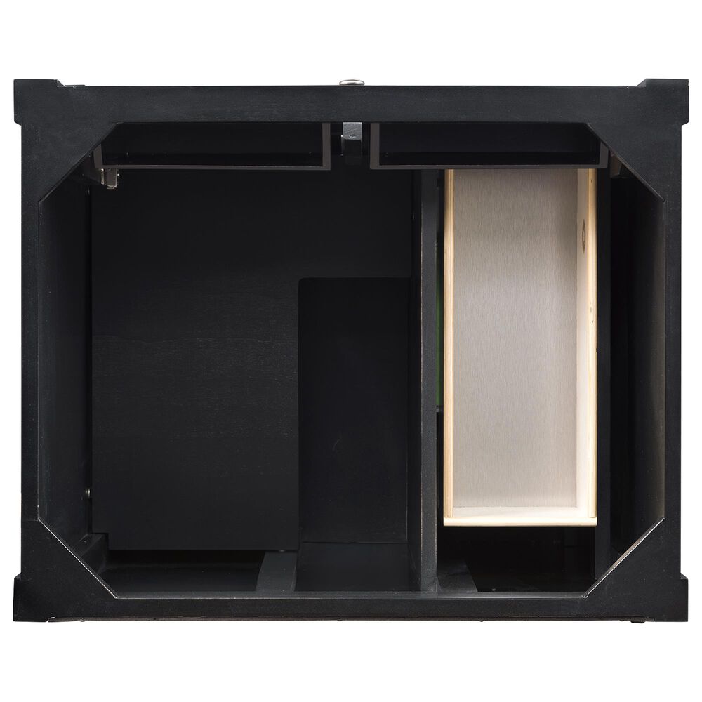 James Martin Vanities Brittany 30&quot; Single Bathroom Vanity in Black Onyx with 3 cm Carrara White Marble Top and Rectangle Sink, , large