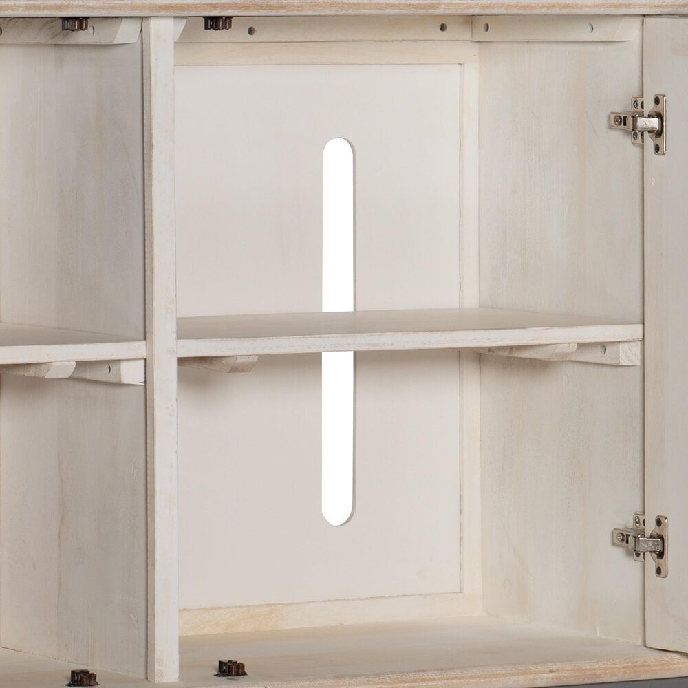 Hooker Furniture 3-Door TV Console in White and Grey, , large