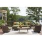 Ashley Horizon Hall Patio Oval Cocktail Table in Brown and Black, , large