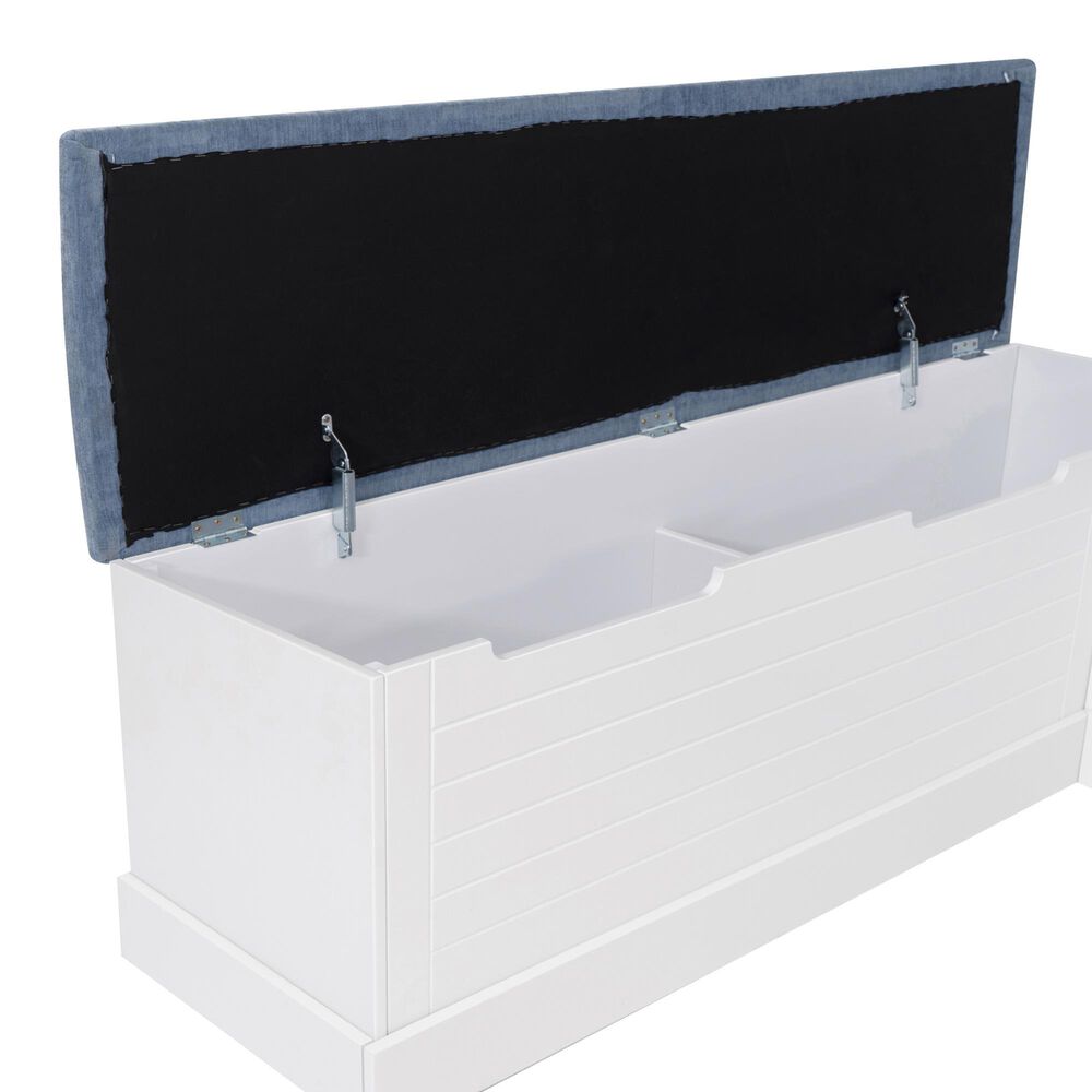 Linon Home Decor Nova Corner Nook in White, , large