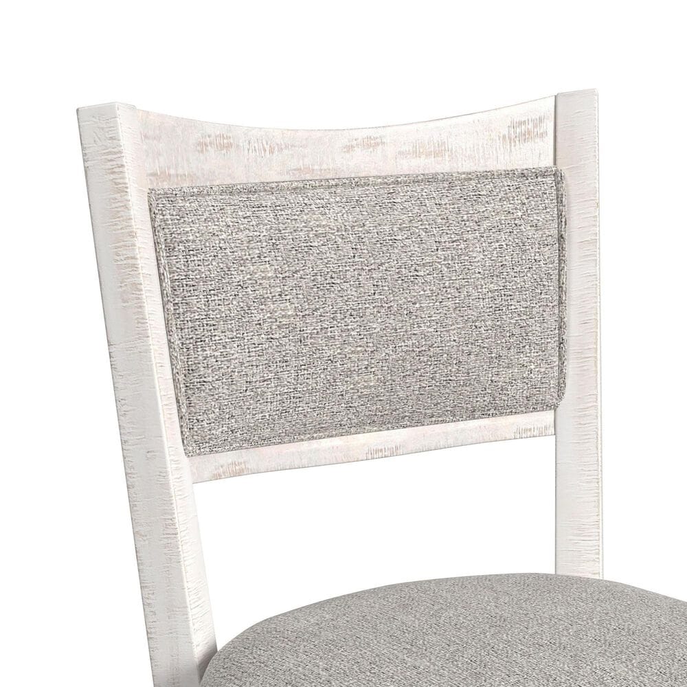 Mayberry Hill Rogen Swivel Bar Stool in Rustic White and Black, , large
