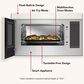 KitchenAid 1.1 Cu. Ft. Multifunction Over-the-Range Microwave Oven with Flush Built-In Design in Porcelain White, , large
