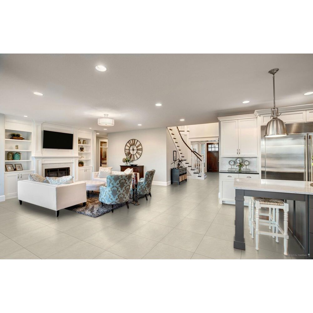 Emser Sterlina II Ivory 24&quot; x 24&quot; Matte Porcelain Tile, , large