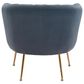 Zuo Modern Deco Accent Chair in Gray Velvet, , large