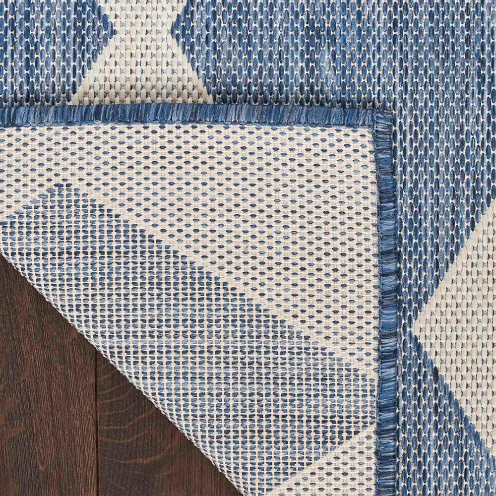 Nourison Positano Geometric Navy Blue 7&#39; x 10&#39; Indoor/Outdoor Area Rug, , large